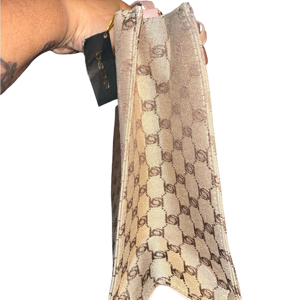 Bebe Signature Beige and Pink Tote - Picture 6 of 9